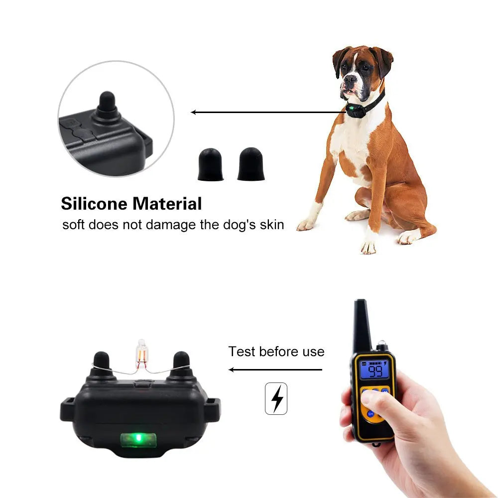 Electric Pet Training Collar with Remote Control