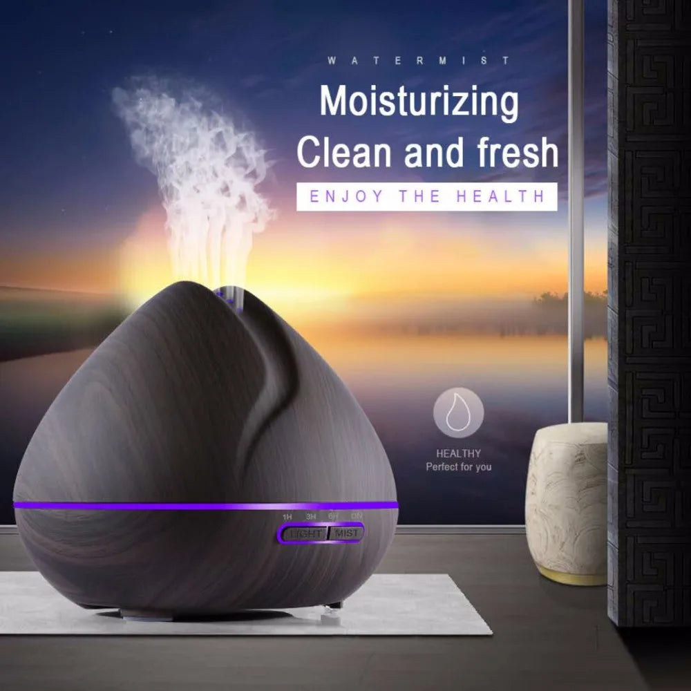 Remote Control Ultrasonic Humidifier Essential Oil Diffuser With 7 Color LED