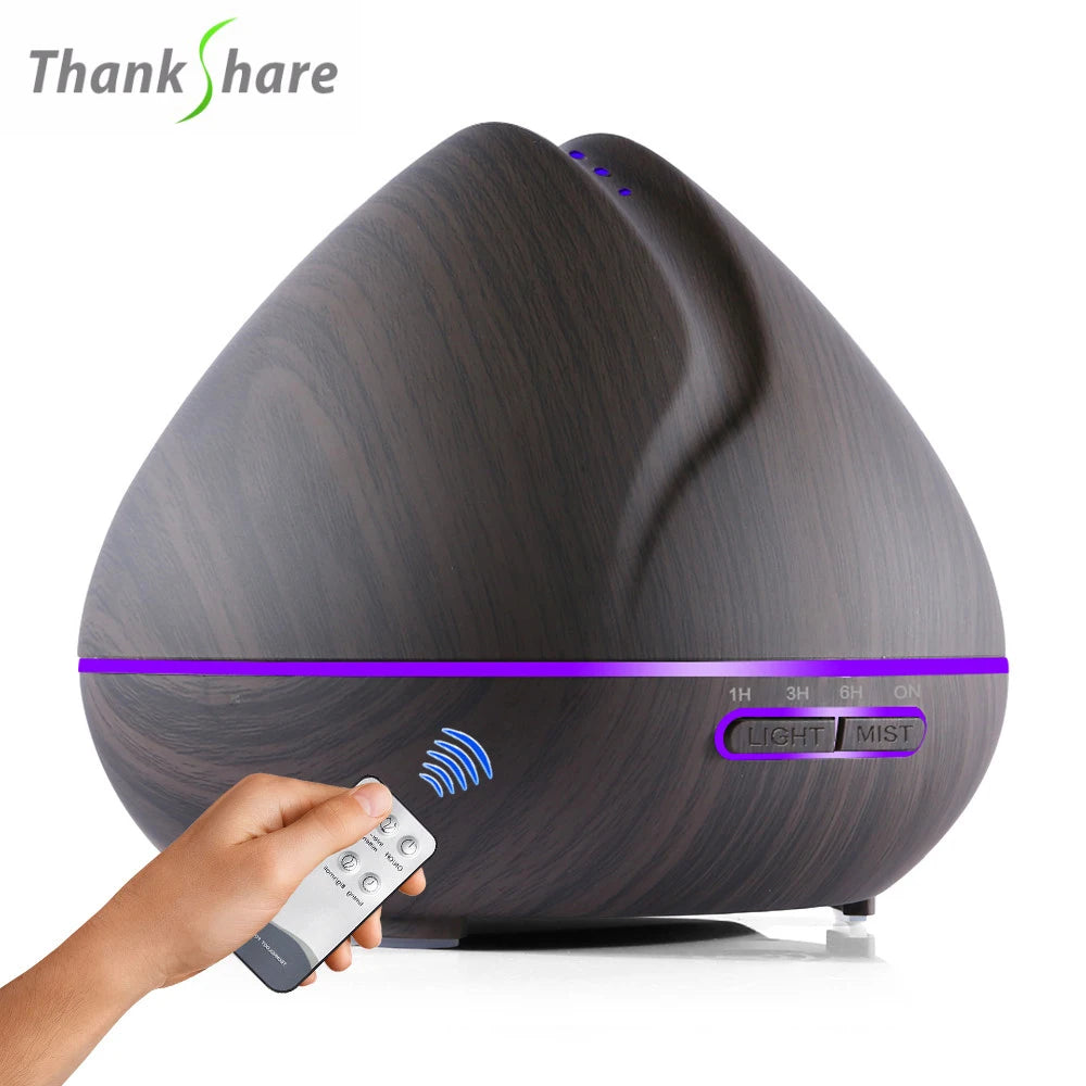 Remote Control Ultrasonic Humidifier Essential Oil Diffuser With 7 Color LED