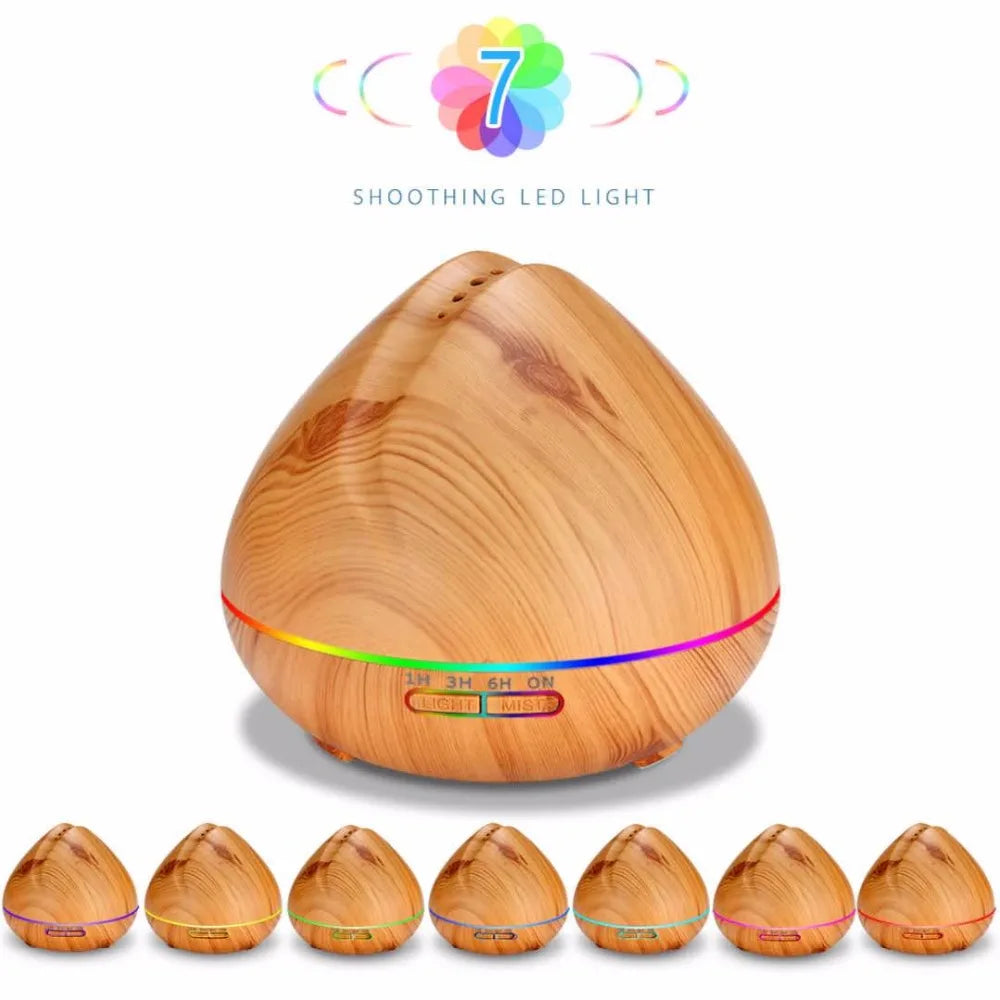 Remote Control Ultrasonic Humidifier Essential Oil Diffuser With 7 Color LED