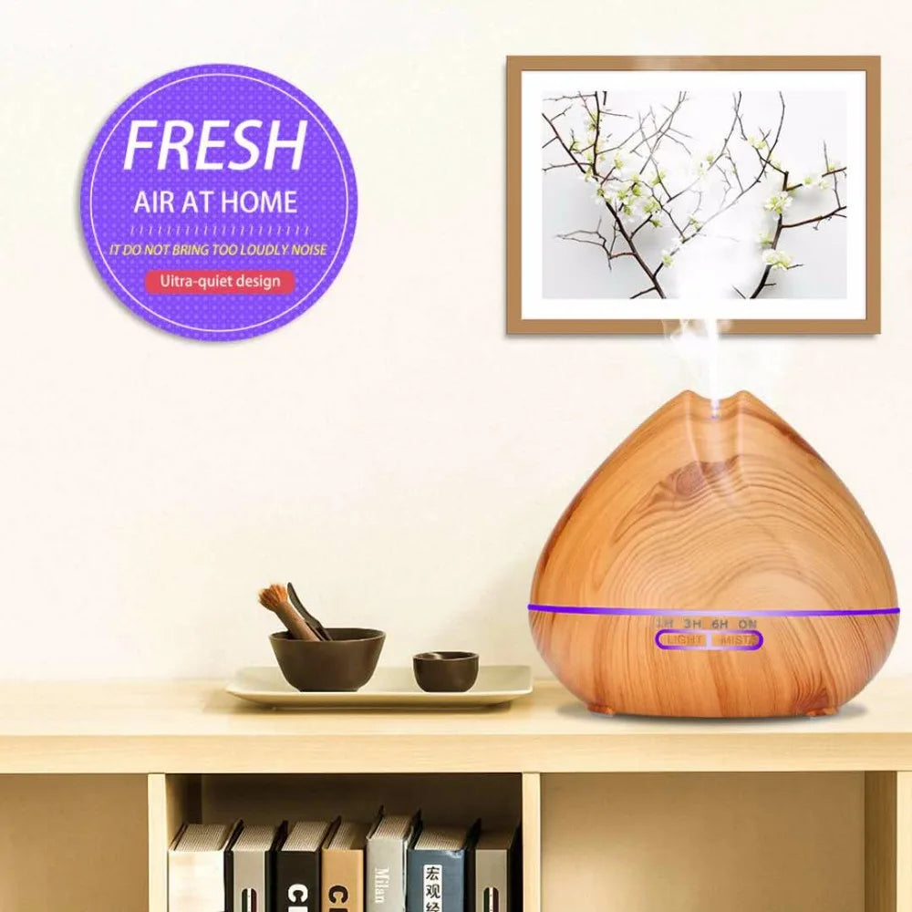 Remote Control Ultrasonic Humidifier Essential Oil Diffuser With 7 Color LED
