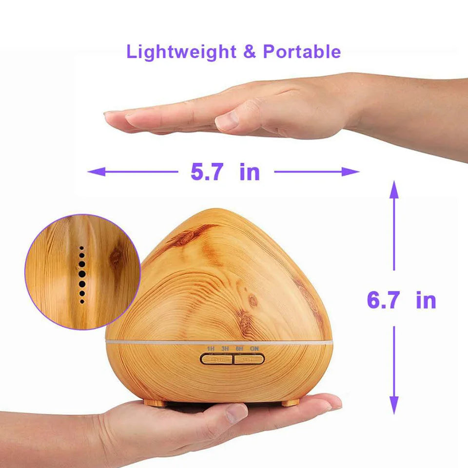 Remote Control Ultrasonic Humidifier Essential Oil Diffuser With 7 Color LED