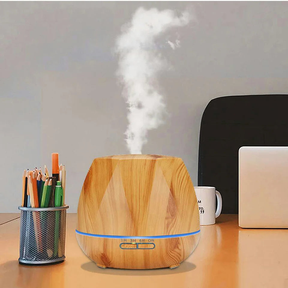 Remote Control Ultrasonic Humidifier Essential Oil Diffuser With 7 Color LED