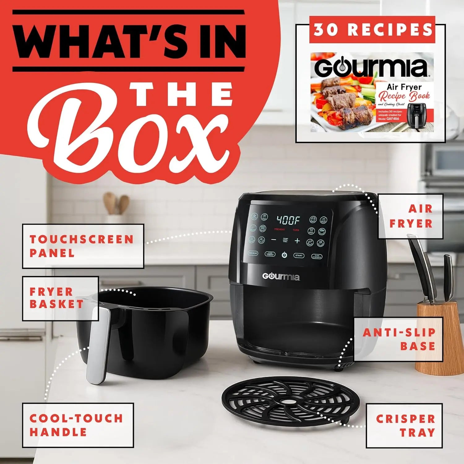 4 Qt Digital Air Fryer with 8 Presets, FryForce360° Technology