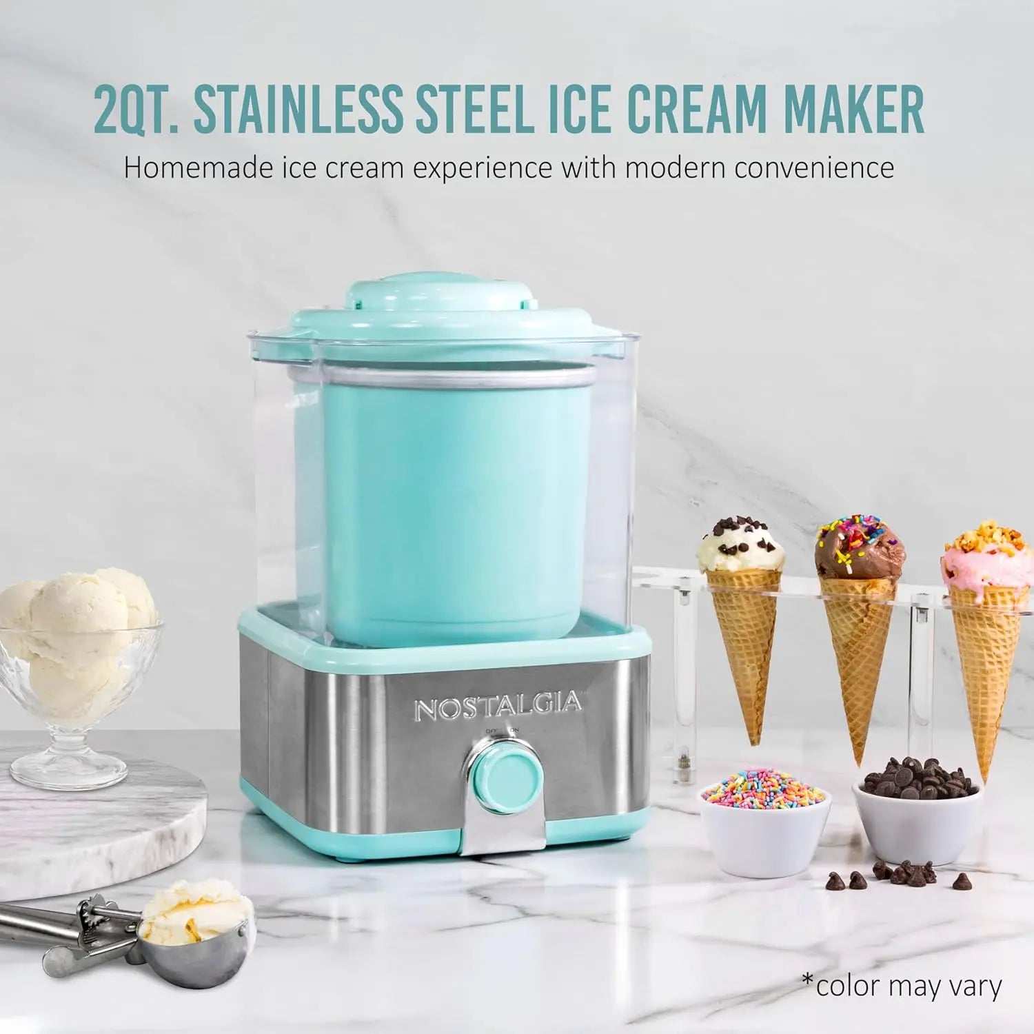 Electric 2-Quart Double Insulated Ice Cream Maker