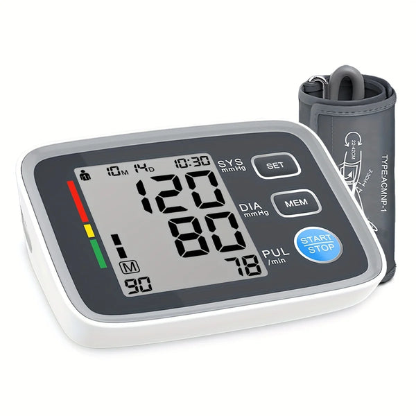 Adjustable cuff automatic digital upper arm blood pressure monitor