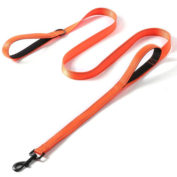 1.2/1.5/1.8m Heavy Duty Double Handle Nylon Dog Leash