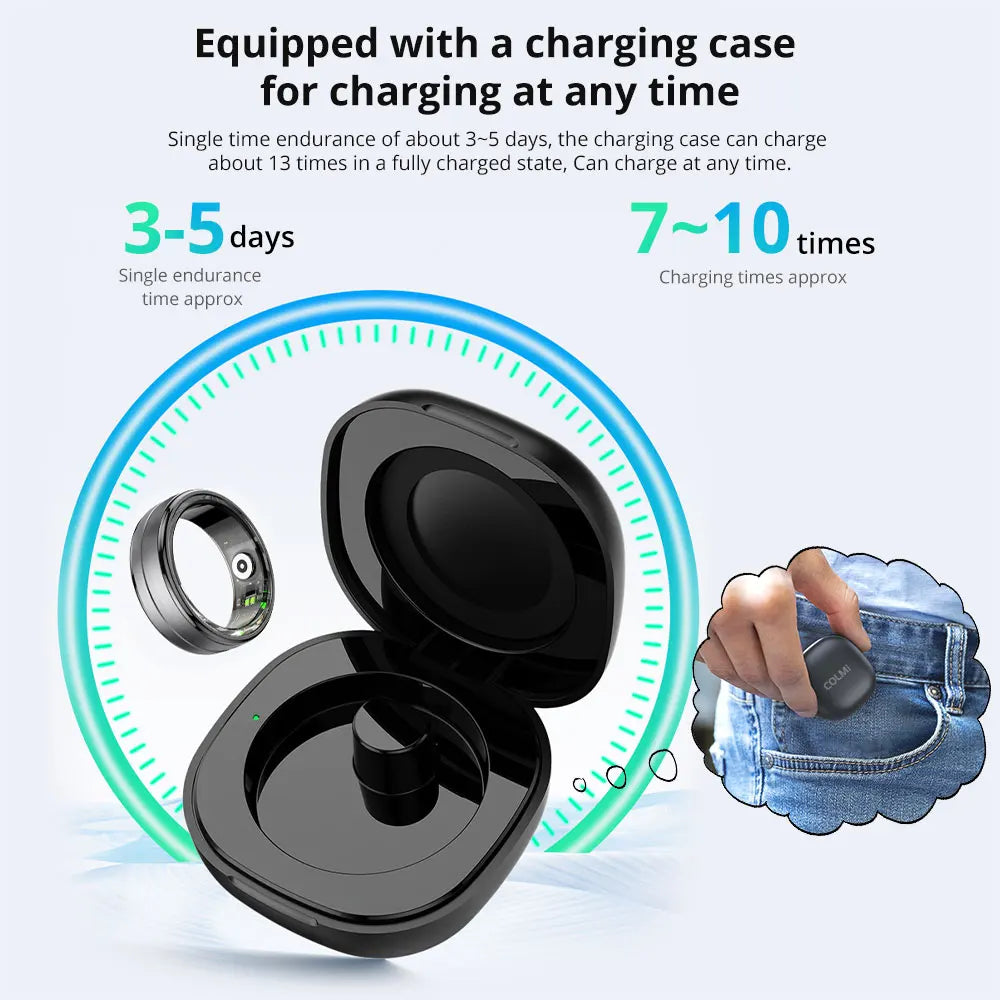 R06 Smart Ring – Advanced Health Monitoring with Charging Case