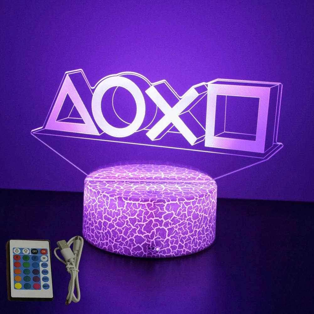 NEON GAMER 3D Lamp - LED Night Light