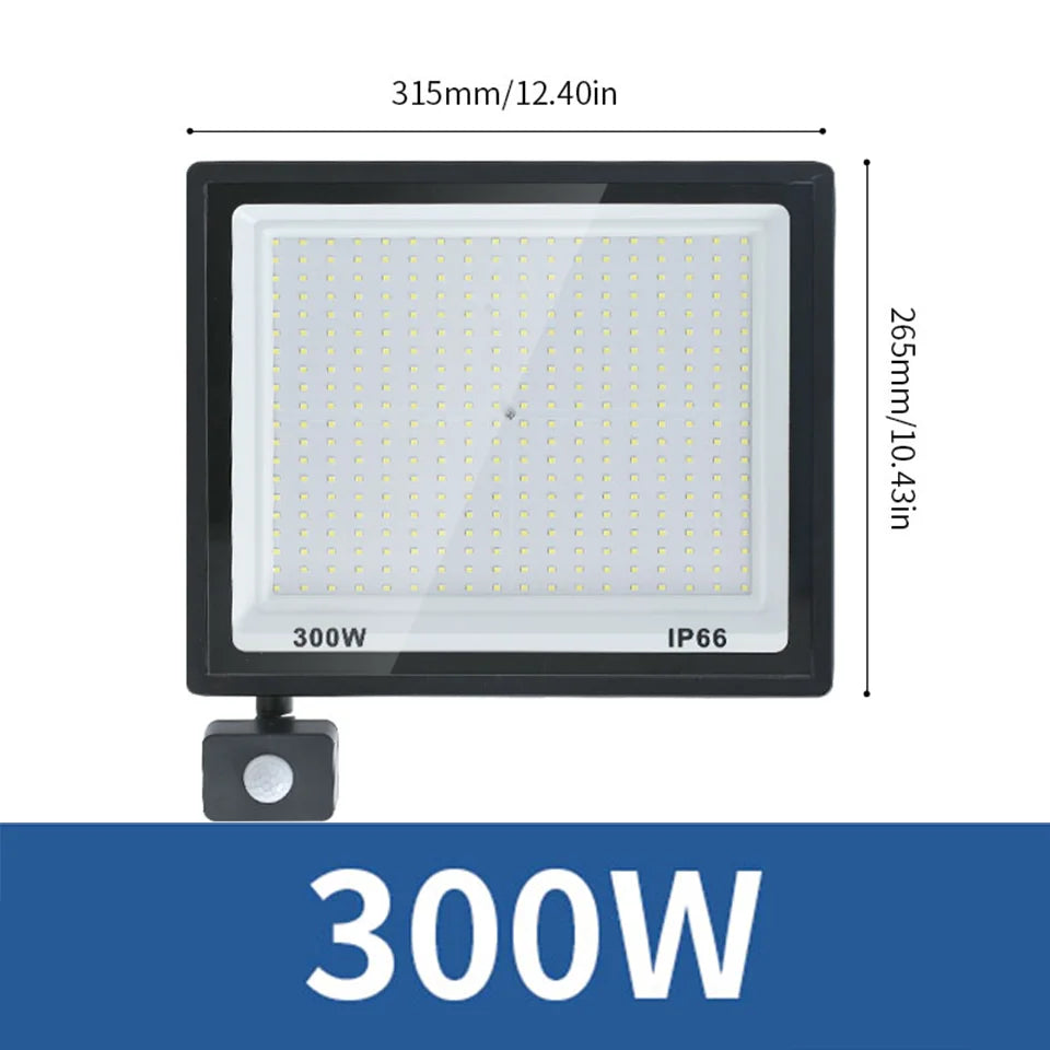 LED Floodlight Spotlights with PIR Motion Sensor