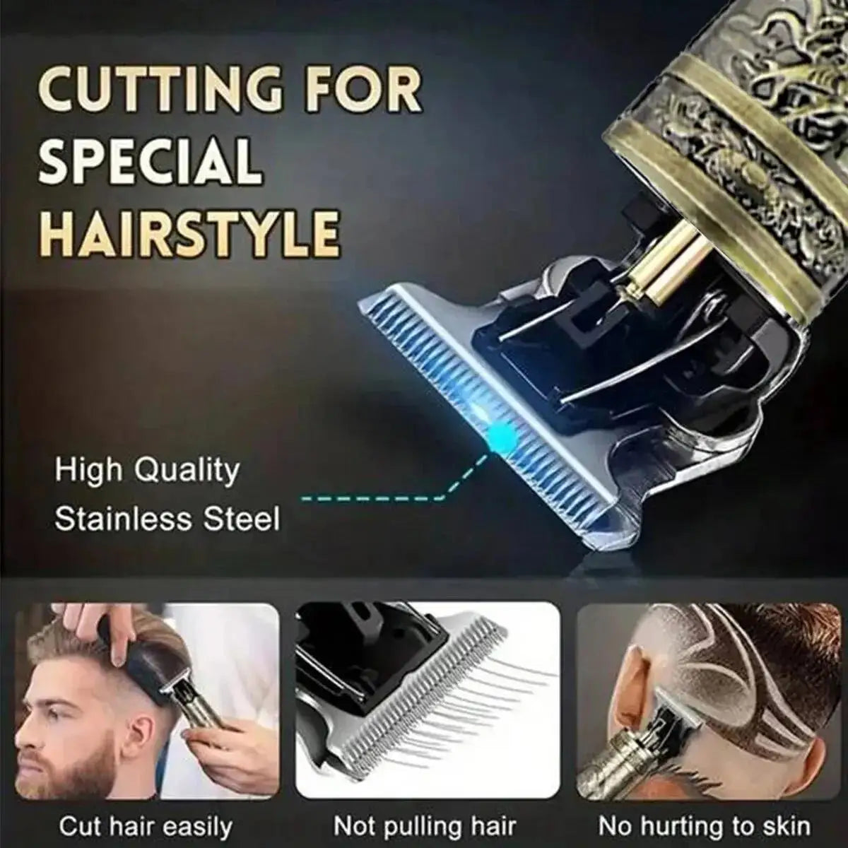 LCD Electric Rechargeable Sculpture Shaver And Hair Clipper For Men