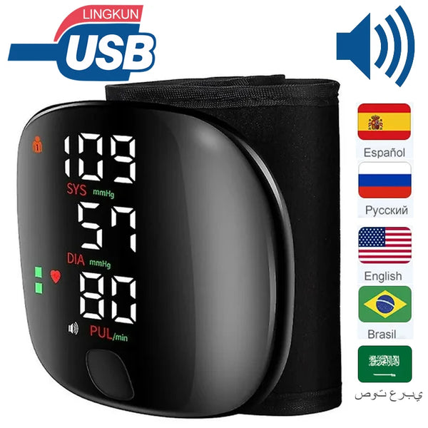 LED Rechargeable Wrist BP Monitor