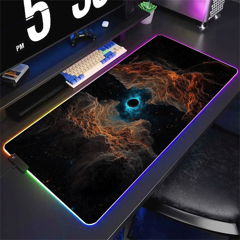 Universe RGB Large Backlit LED Luminous Gaming Mousepad