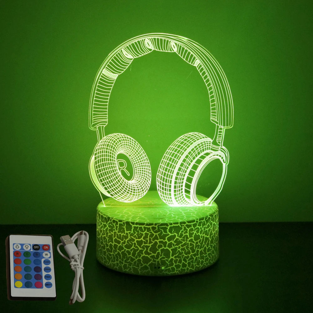 NEON GAMER 3D Lamp - LED Night Light