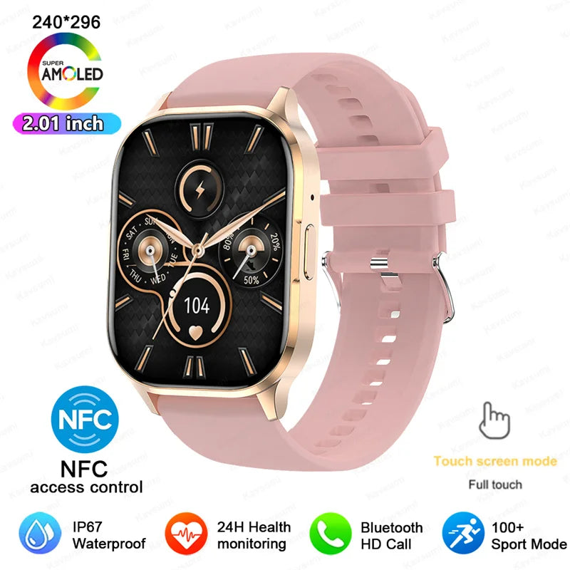 2026 Women Fashion Ultra Smartwatche 2.01"AMOLED Full Touch Screen For Android IOS