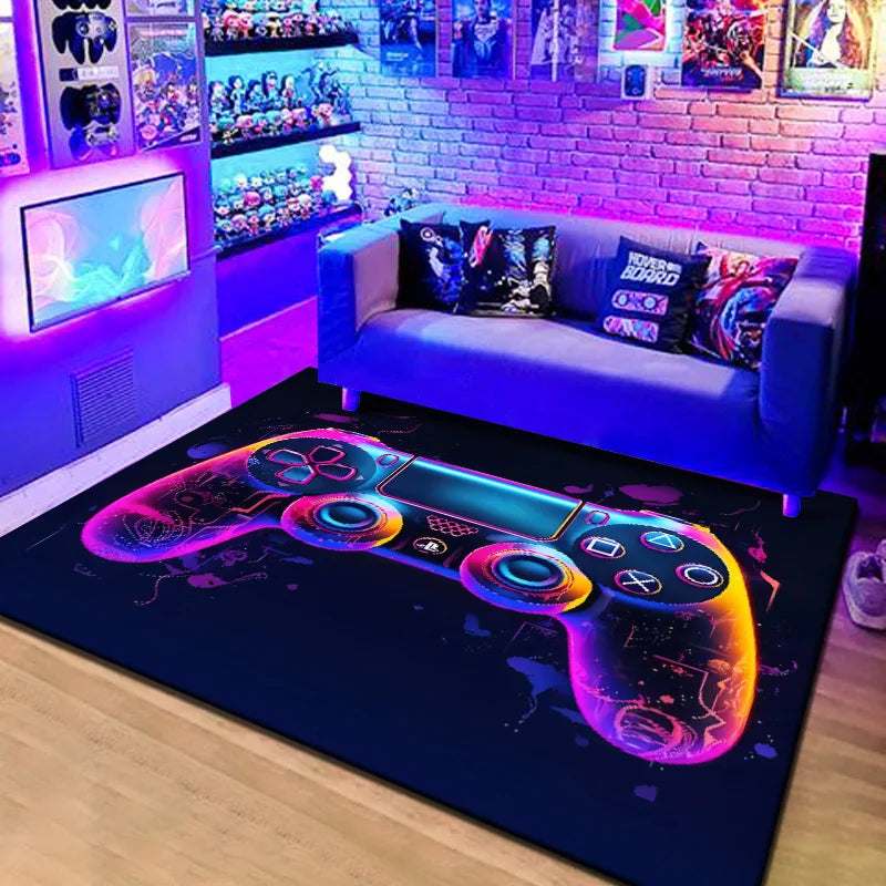 3D Gaming Handle Rug, Non-Slip, Dirt-Resistant