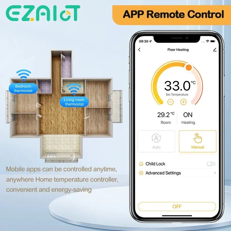 Smart Home Thermostat – WiFi Temperature Controller