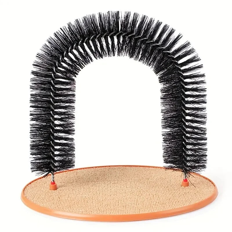 Cat Toy Arch Self-Groomer With Scratching Pad