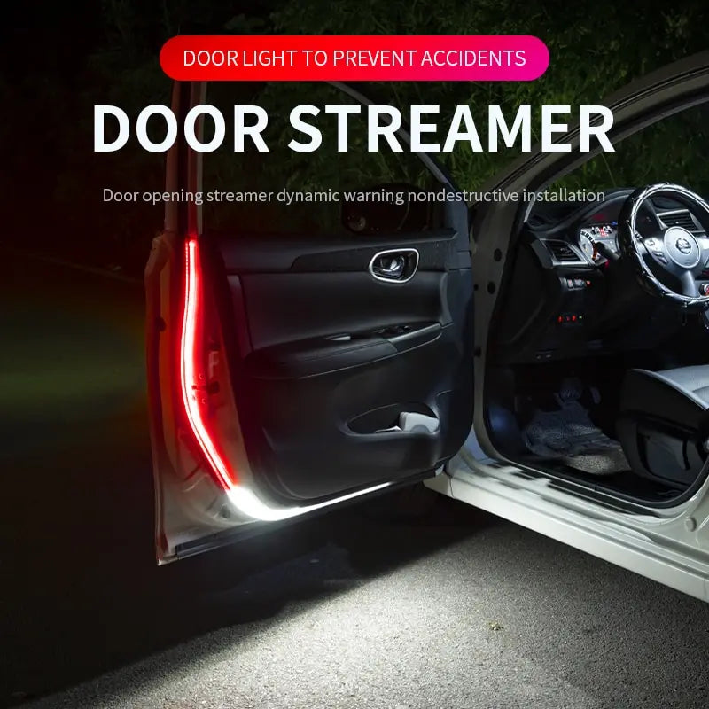 2pcs LED Car Door Opening Warning Atmosphere Light Strips