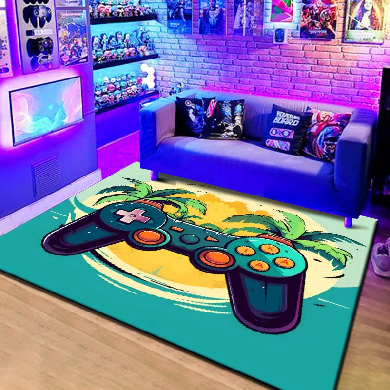 3D Gaming Handle Rug, Non-Slip, Dirt-Resistant