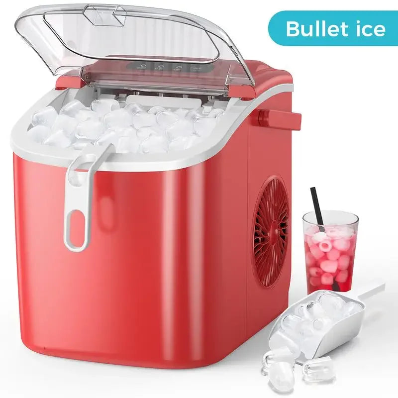 COWSAR Bullet Ice Maker - Portable Countertop Self-Cleaning Ice Maker