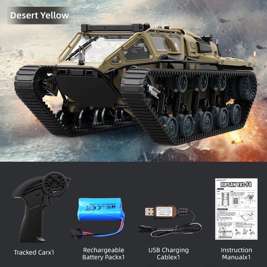 JJRC C8812 LED Light Full Scale RC Tracked Tank Simulation Model Toy