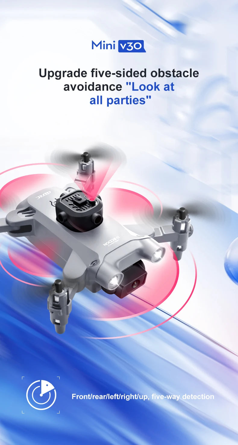 4D-V30 Mini Drone with HD 4K or 1080P Camera Five-sided Obstacle Avoidance Quadcopter