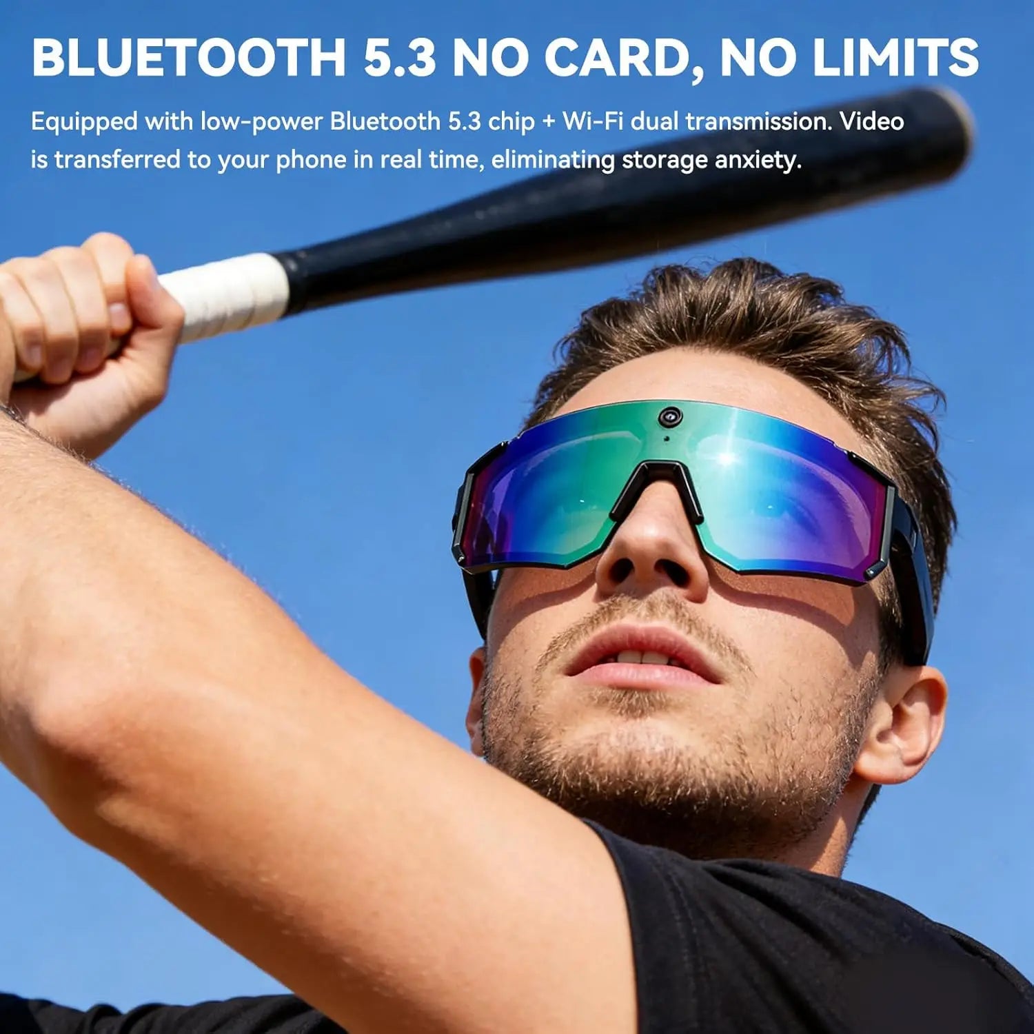 2026 Smart Sport Goggles 800W HD Anti-shake Action Camera Surroud Sound