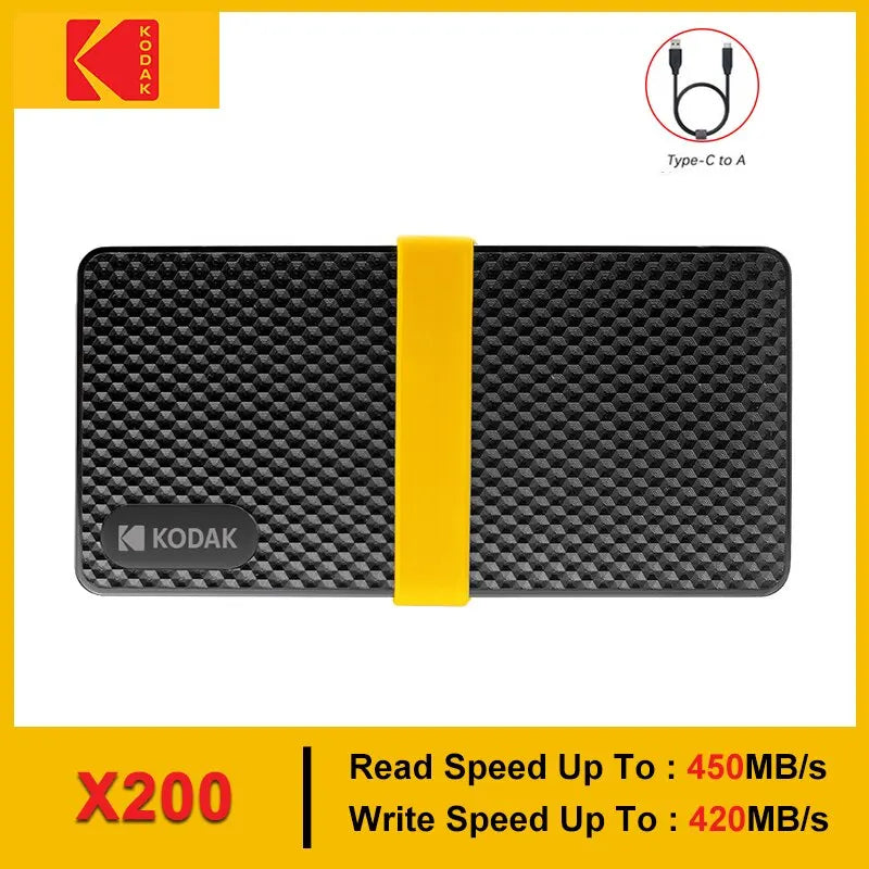 Kodak X200 Portable High-Speed External Solid State Drive