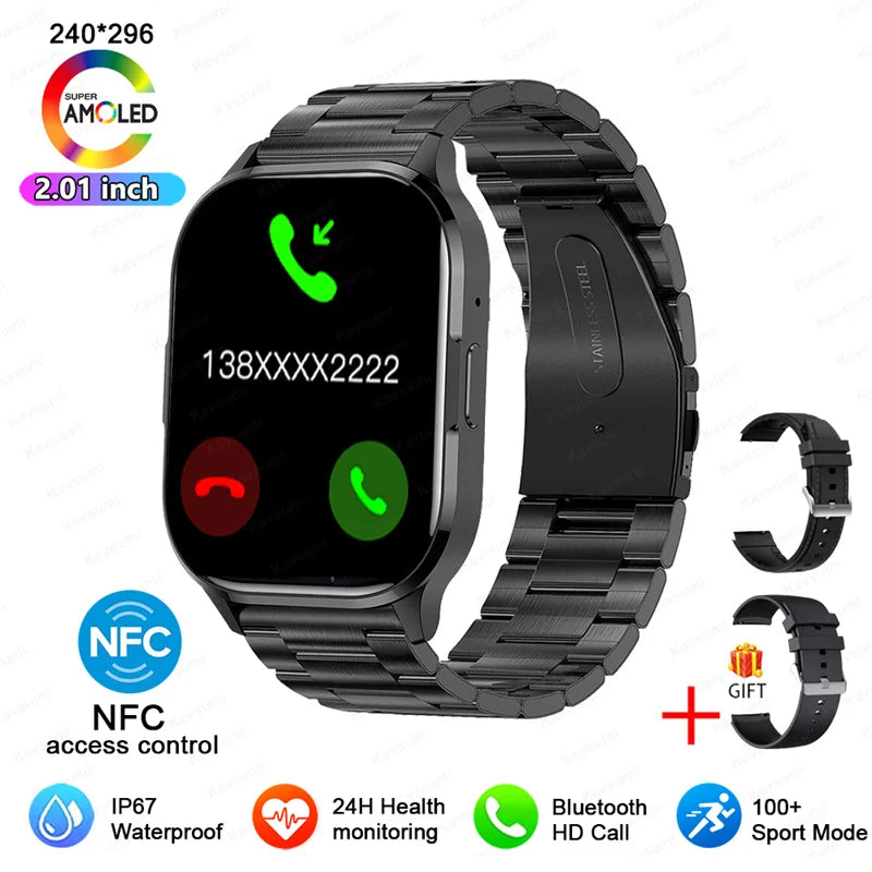 2026 Women Fashion Ultra Smartwatche 2.01"AMOLED Full Touch Screen For Android IOS