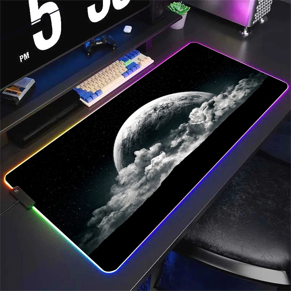 Universe RGB Large Backlit LED Luminous Gaming Mousepad