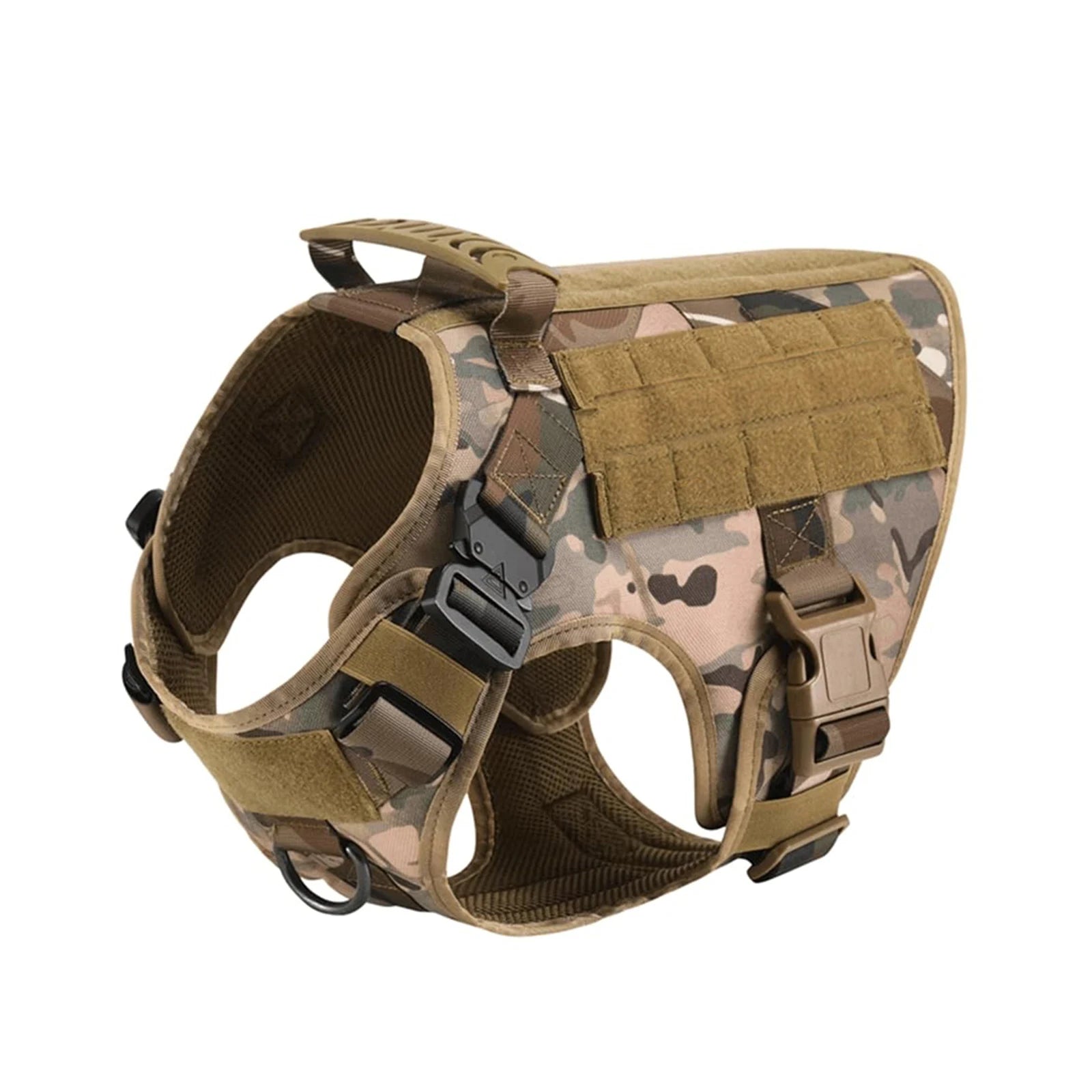 Tactical Dog Walking Vest Harness Collar Leash Molle Pouches