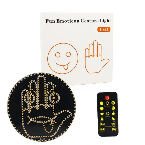 Expression Fun Gesture LED Car Rear Windshield Display Sign