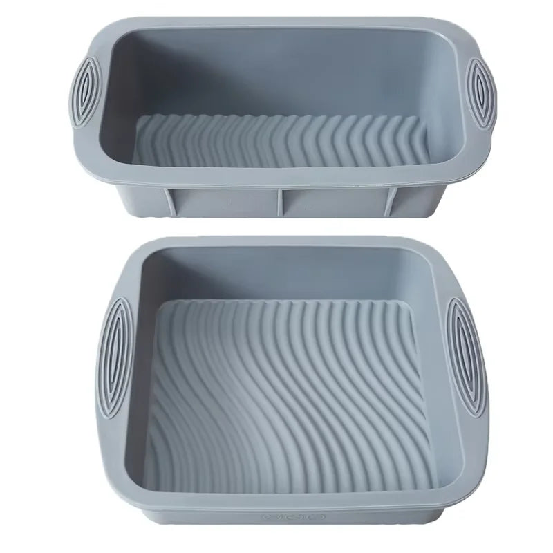 Gray Silicone High Temperature Resistant Cake Pan Cake Mold Muffin Pan Bread Pan
