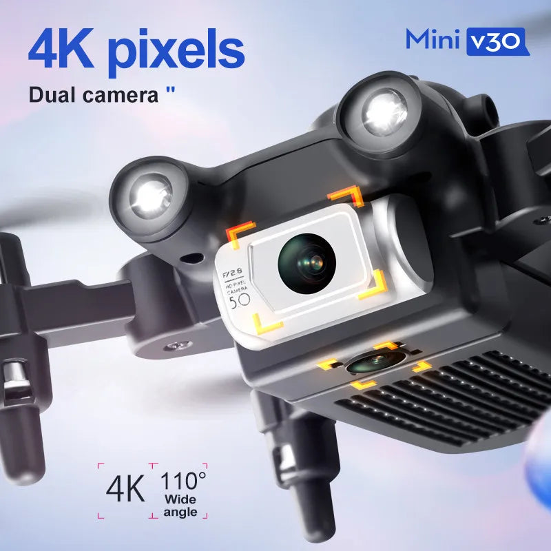 4D-V30 Mini Drone with HD 4K or 1080P Camera Five-sided Obstacle Avoidance Quadcopter