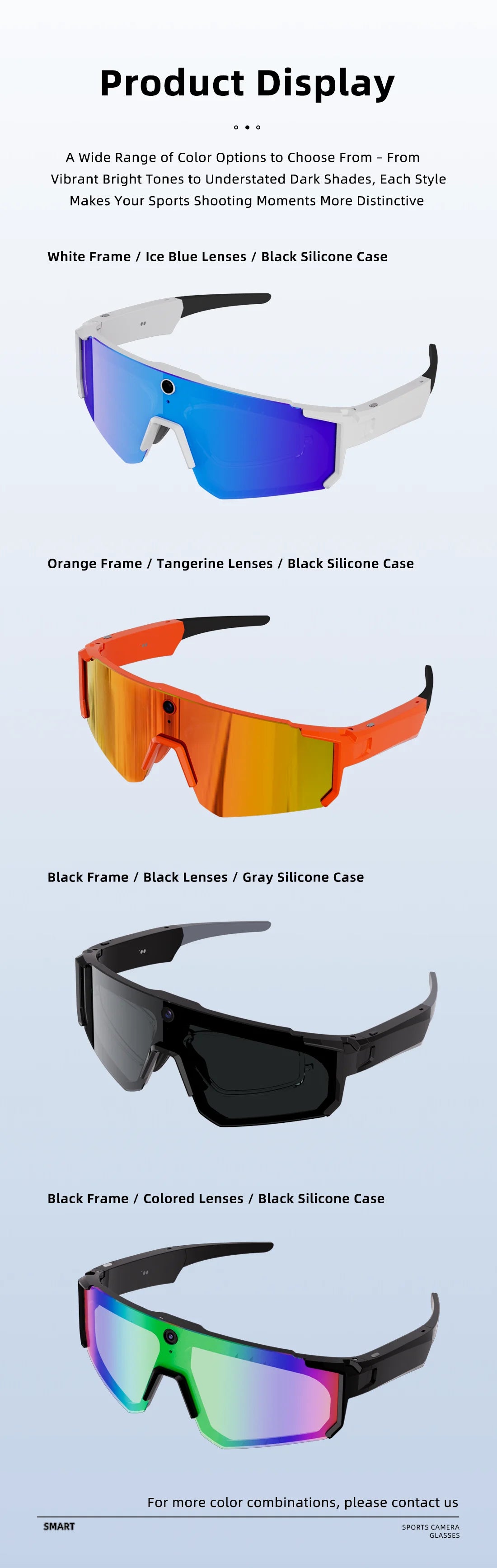 2026 Smart Sport Goggles 800W HD Anti-shake Action Camera Surroud Sound