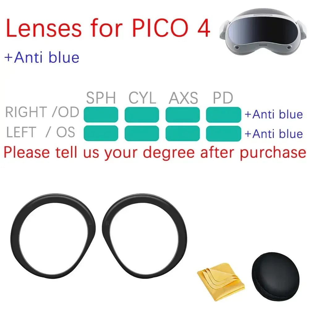 VR Prescription Lenses for Oculus Quest 2/3, PS VR2, PICO 4