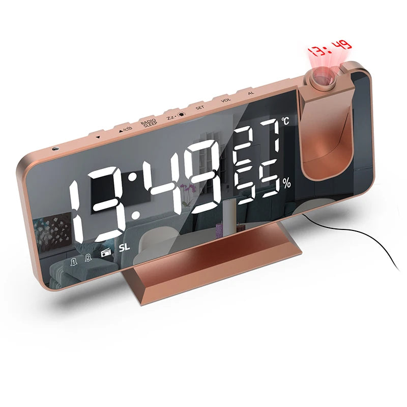 LED Digital Projector Alarm Clock with Radio