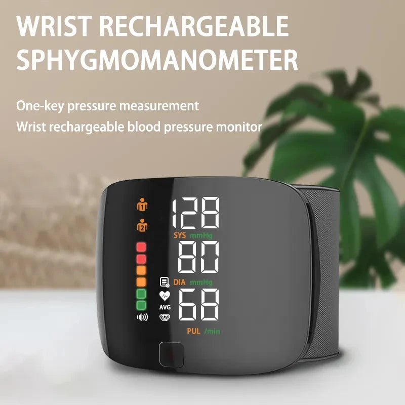 Wrist Blood Pressure Monitor with LED Display