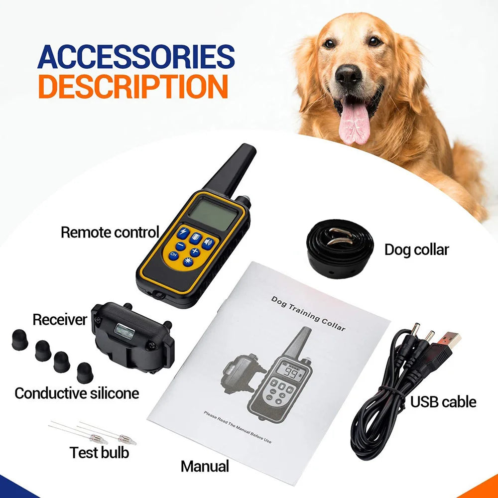 Electric Pet Training Collar with Remote Control