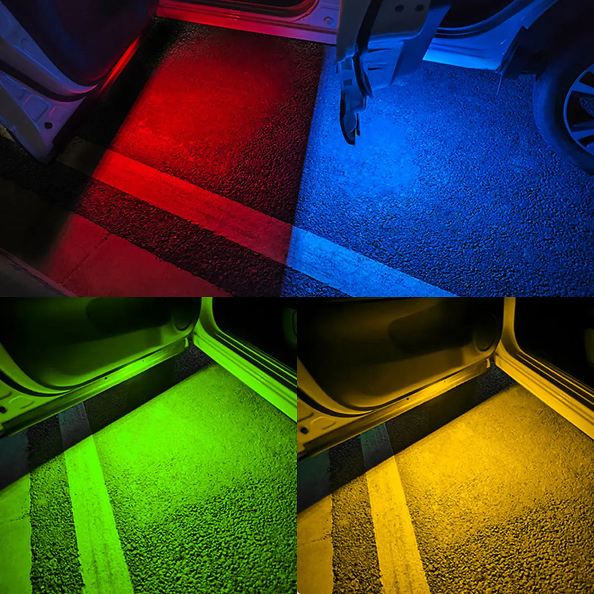 2Pcs Wireless Car RGB LED Door Lights