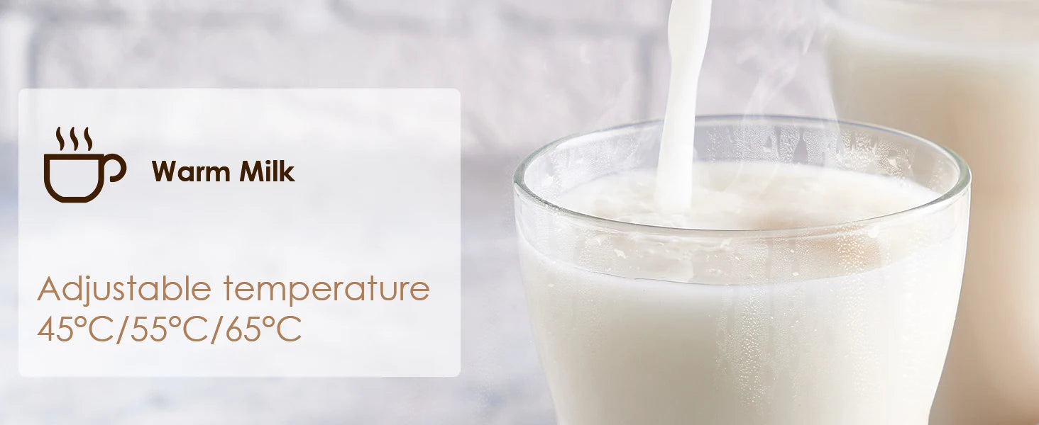 5-in-1 Hot & Cold Milk Frother with LED Touch Screen