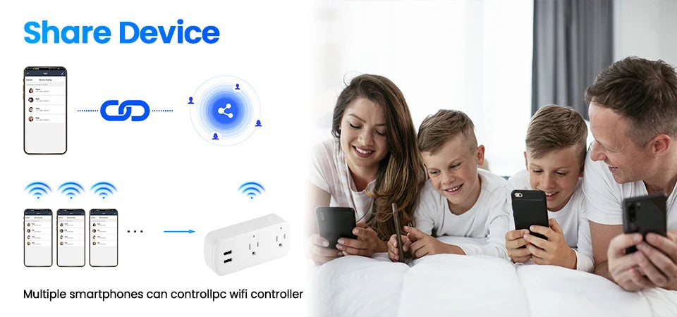 16A Smart Plug with Bluetooth App Control Works with Google and Alexa