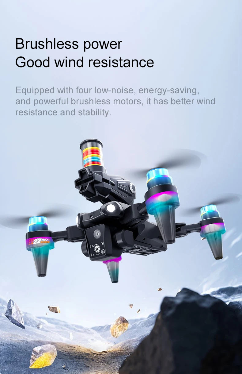 K22 MAX Frisbee Launch Drone with HD Dual Camera Remote Control Quadcopter
