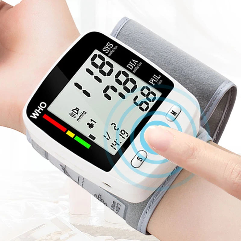 Digital LCD Rechargeable Wrist Blood Pressure Monitor