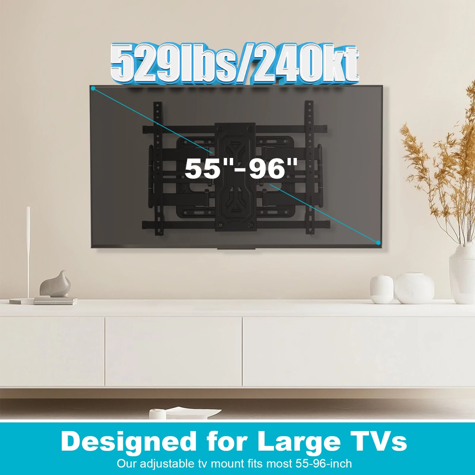 Heavy Duty Telescopic Wall Display Bracket TV Wall Mount