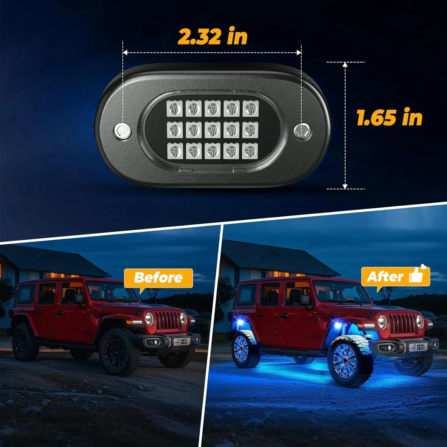 RGB LED Neon Car Underglow Chassis Lights with Music Sync