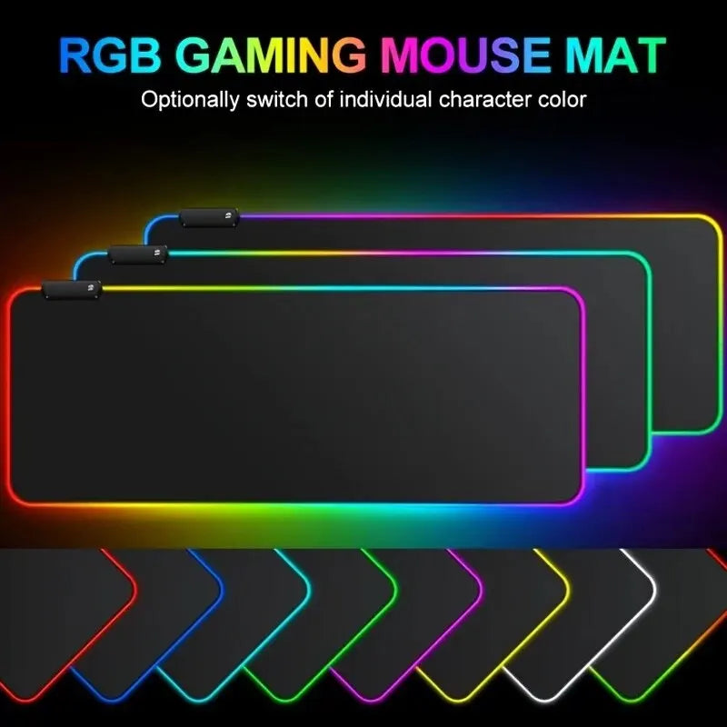 Large Gaming Mouse Pad with Light Modes