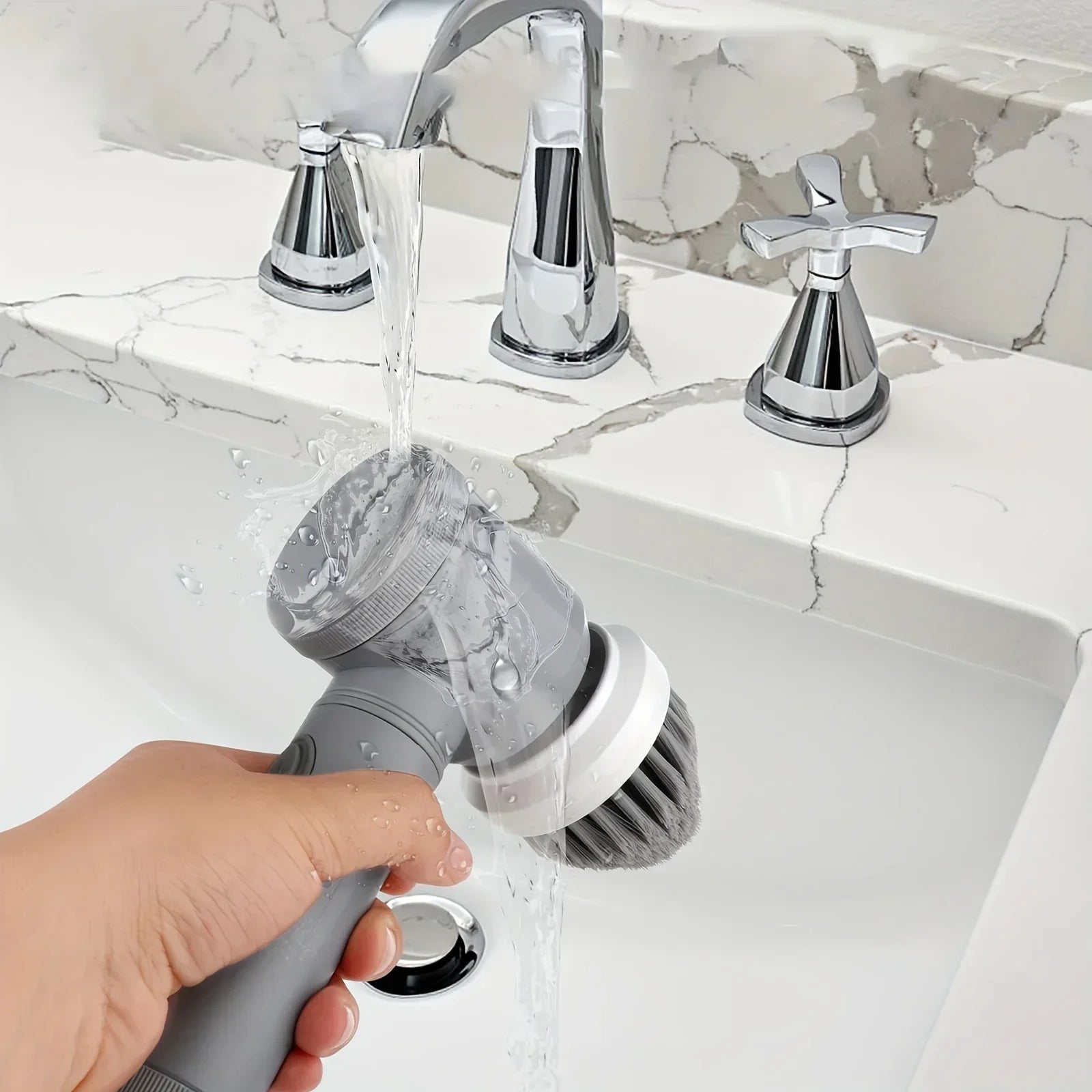 Cordless Cleaning Power Scrubber with 6 Replaceable Brush Heads