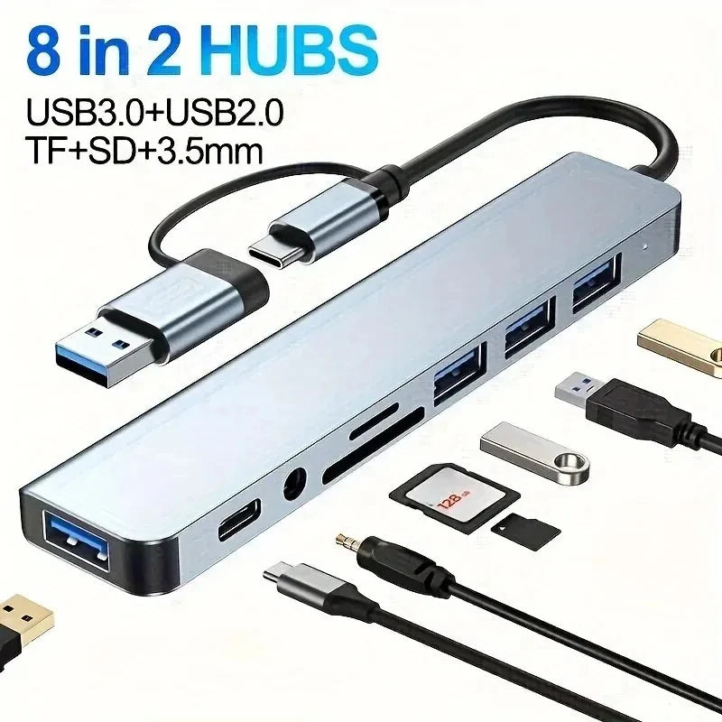 8 In 2 USB HUB Docking Station